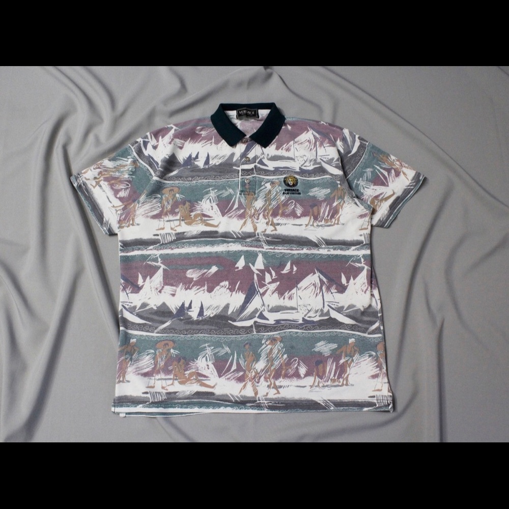 Vintage Versace Jeans Couture Abstract Picture Pol